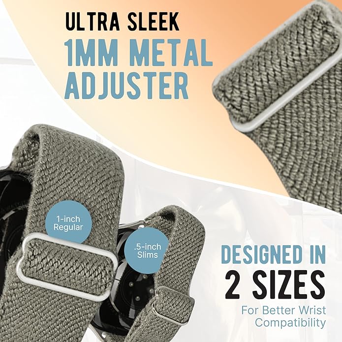 Braxley Bands - Organic Cotton Watch Bands For Women and Men, Compatible With All Apple Watch Sizes