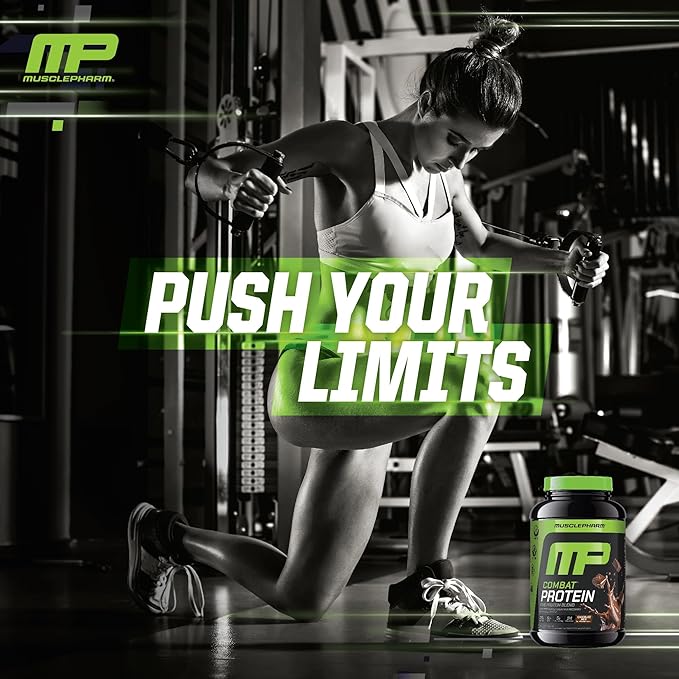 MusclePharm Combat Protein Powder, Chocolate Milk Flavor, Fuels Muscles for Productive Workouts, 5
