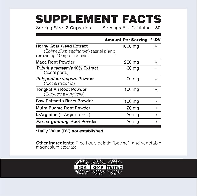 Testosterone Booster Supplement for Men - Goril X Workout Male Enhancing Pills 1000mg - Increase