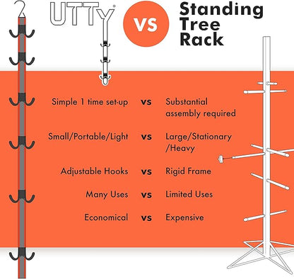 UTTY Hanging Multipurpose Portable Hockey Drying Rack - Durable Gear Keeper & Sports Equipment