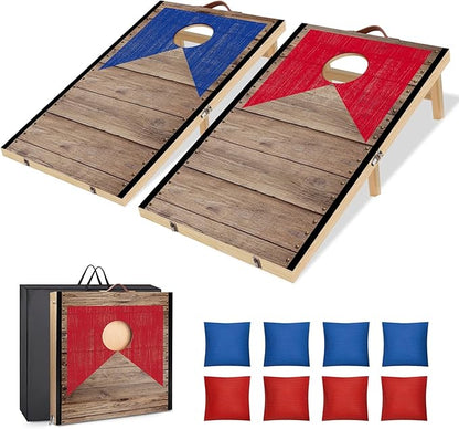 Portable Cornhole Board Set with Bean Bags 2 ft x 1 ft or 3 ft x2 ft or 10.16 * 5.04 Inch Foldable