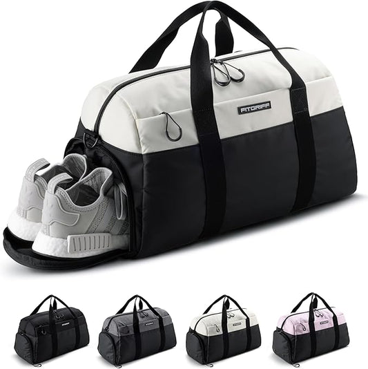 Fitgriff® Gym Bag V2 for Men and Women with Shoe & Wet Compartment - Duffle Bag for Travel, Sports