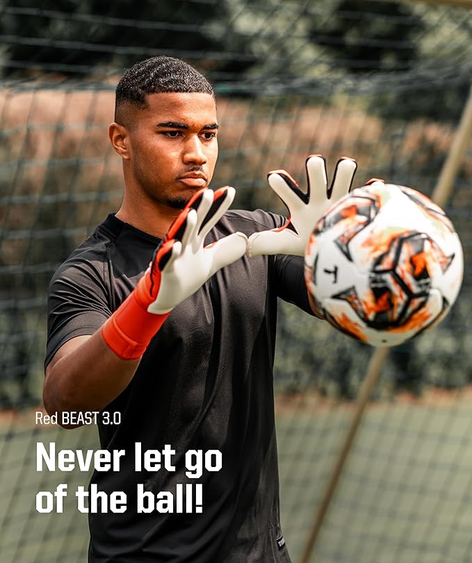 T1TAN Beast Goalkeeper Gloves - with Finger Protection - Soccer Goalie Gloves Adult - Professional