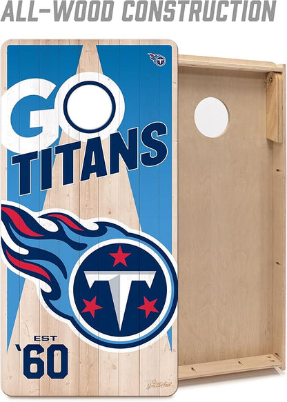 YouTheFan NFL 2’ x 4’ Professional Wood Cornhole Game