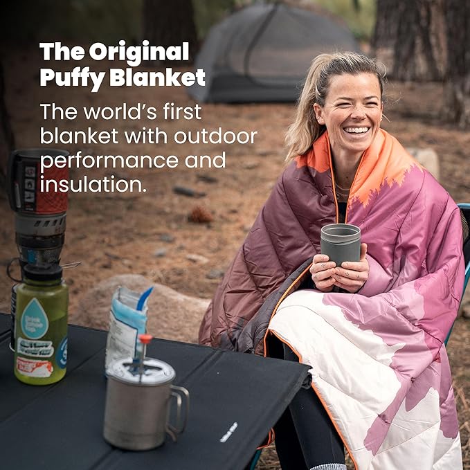 Rumpl Original Puffy Blanket - Warm, Water-Resistant Camping Blanket with 100% Recycled Synthetic