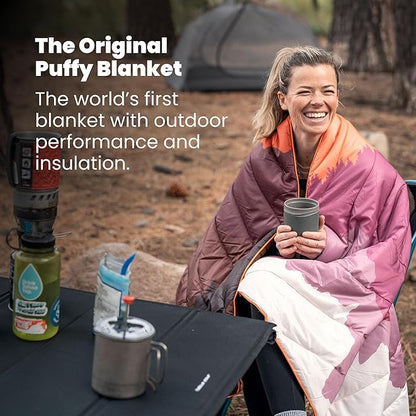 Rumpl Original Puffy Blanket - Warm, Water-Resistant Camping Blanket with 100% Recycled Synthetic