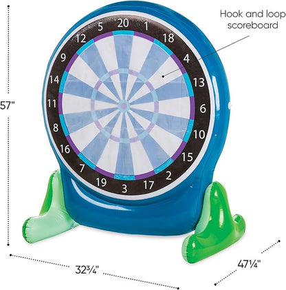 Hearthsong Jumbo 57-Inch Inflatable 2-in-1 Darts and Soccer Set with Double-Sided Scoreboard, Two
