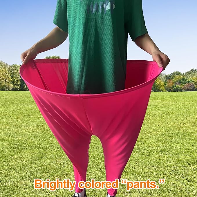 Granny Pants Yard Game Set with Bouncy Balls & Pump,Giant Stretchy Pants, Fun Tossing Games Props