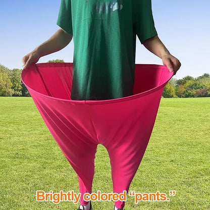 Granny Pants Yard Game Set with Bouncy Balls & Pump,Giant Stretchy Pants, Fun Tossing Games Props