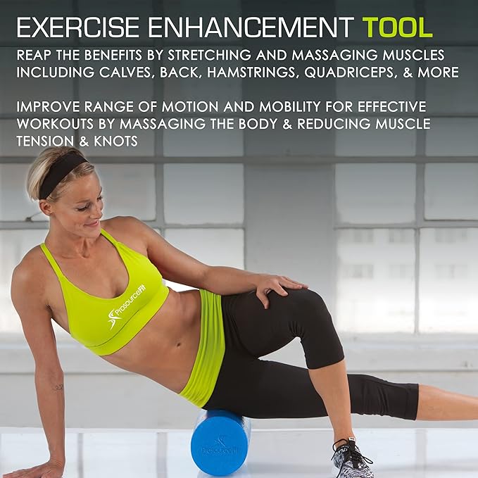 ProsourceFit Flex Foam Rollers for Muscle Massage, Physical Therapy, Core & Balance Exercises