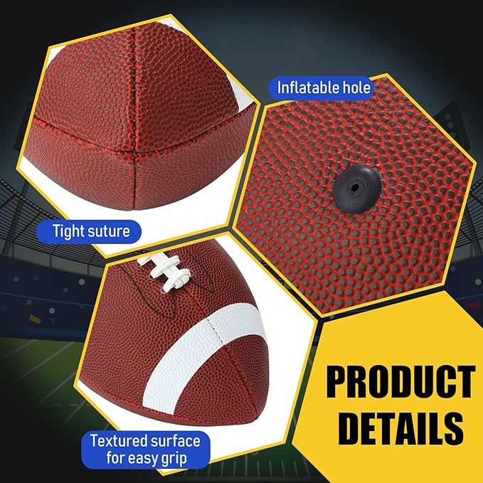 Jerify 4 Pcs Sport Balls Set Official Size Athletic Balls Include Soccer, Football, Basketball