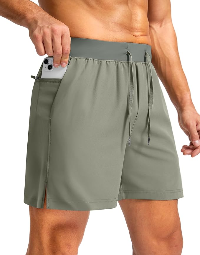 Men's Running Shorts with Zipper Pockets 9 Inch/ 7 Inch / 5 Inch Lightweight Quick Dry Gym Workout