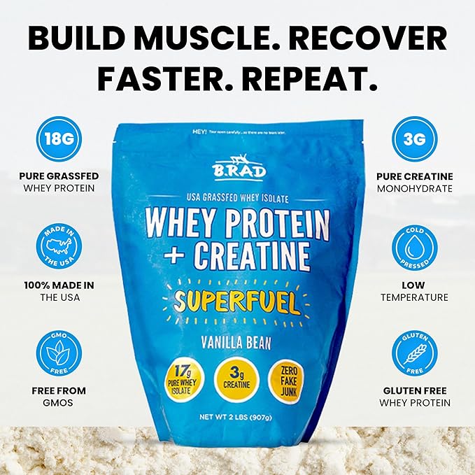 B.rad Superfuel - Grass Fed Whey Protein Isolate Boosted with Creatine | Farm-Fresh