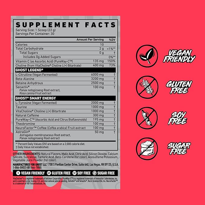 GHOST Legend Pre-Workout Powder, Orange Cream - 30 Servings ??Pre-Workout for Men & Women with