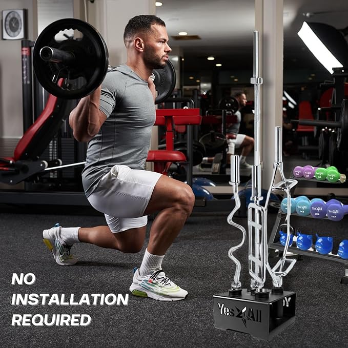 Yes4All Vertical Storage Rack, Home Gym Organizer, Barbell & Dumbbell Rack for 2-inch Olympic &