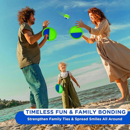 Ayeboovi Toss and Catch Ball Game Outdoor Beach Pool Toys for Kids Games 6 Paddle 3 Balls Pool
