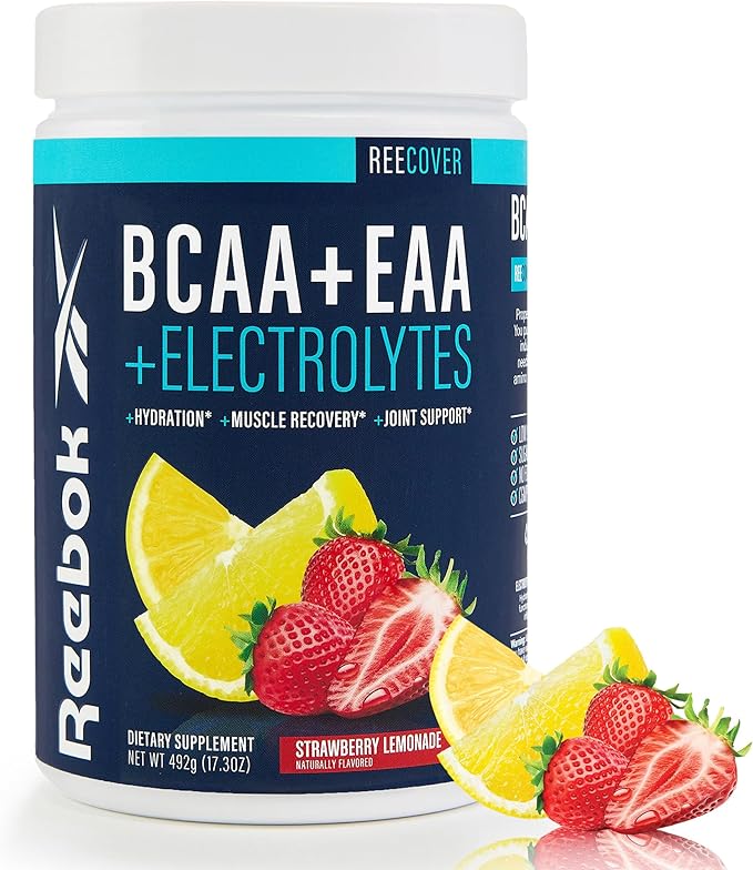 Reebok REECover Amino Acids + Electrolytes | 8g EAAs, 5g BCAAs, Hydration Matrix | Muscle Recovery