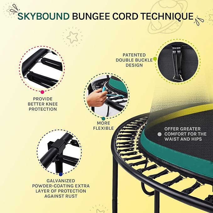 SkyBound 14 FT 12 FT 10FT 8FT 6FT Springless Trampoline for Kids and Adults - Recreational