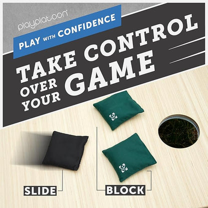 Professional Cornhole Bags - Set of 8 Regulation All Weather Double Sided - Sticky Side/Slick Side