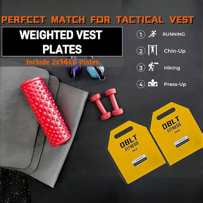 OBLT Weight Vest Plates for Full-Body Strength Training-5.5/9.3/14/19 LBS Suitable Crossfit,Outside