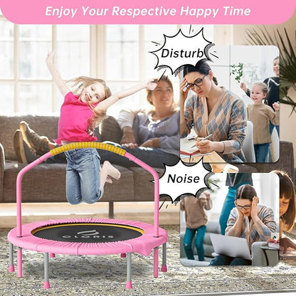 CLORIS 38in/48in Folding Trampoline - Max Load 220lbs / 450lbs Trampoline Rebounder Trampoline for