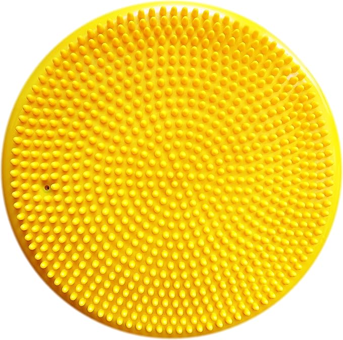 AppleRound Inflated Wobble Cushion with Hand Pump, Air Stability Board (Extra Thick), Core Balance