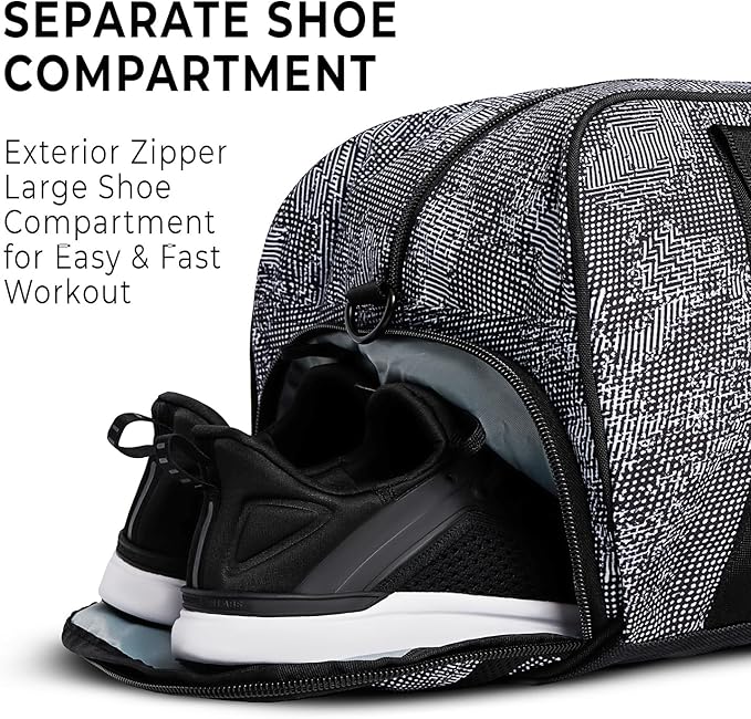 Vooray Burner Gym Duffel Bag, Gym Bag for Women and Men with Shoe Compartment, Weekender, Overnight