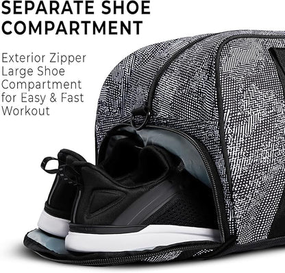 Vooray Burner Gym Duffel Bag, Gym Bag for Women and Men with Shoe Compartment, Weekender, Overnight