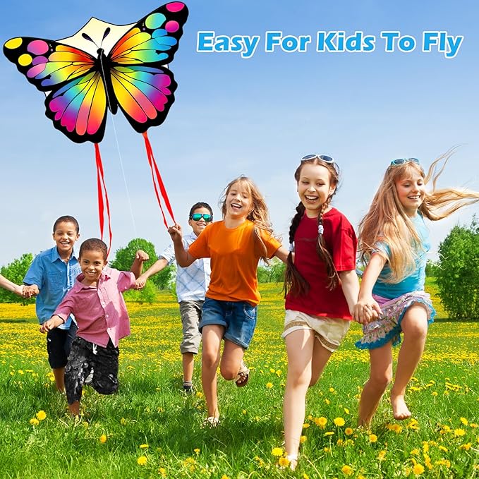 Colorful Butterfly Kites for Kids and Adults, Big Kids Kites Easy to Fly, Beach Kite for