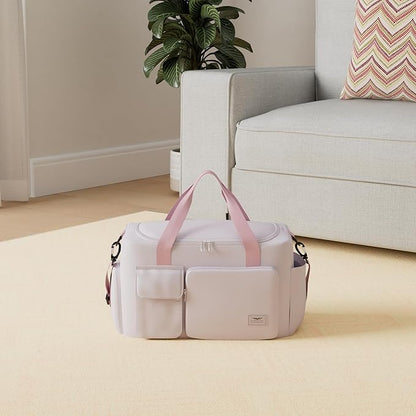 FIORETTO Women's Gym Duffle Bag with Shoes Compartment, 37L Capacity, Ideal for Travel, Gym