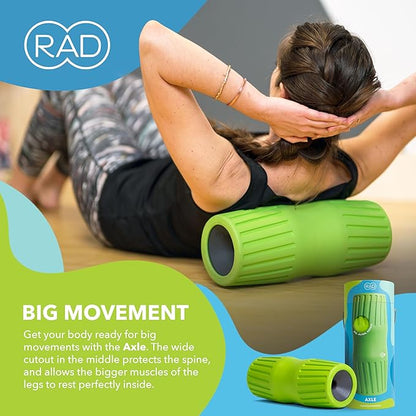 RAD Axle ??Extra Firm High-Density Exercise Foam Roller ??Deep Tissue Myofascial Release for Back