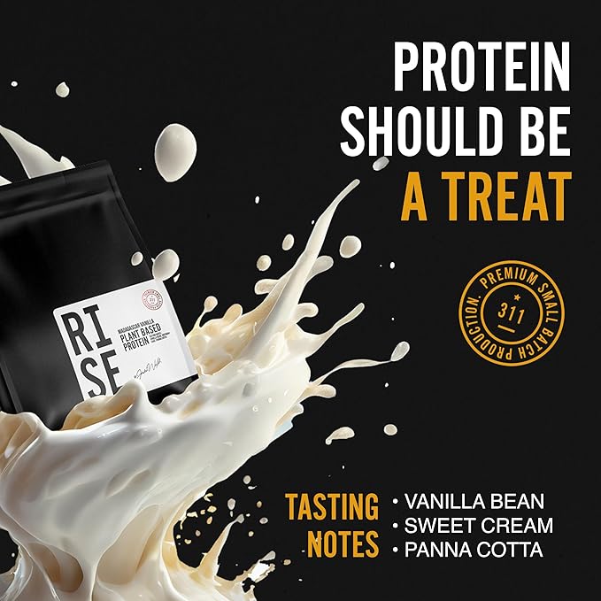 Vanilla Plant-Based Protein Powder for Women & Men, Easy to Digest, Delicious Madagascar Vanilla