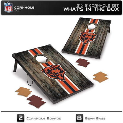 Wild Sports NFL 2' x 3' MDF Deluxe Cornhole Set - with Corners and Aprons