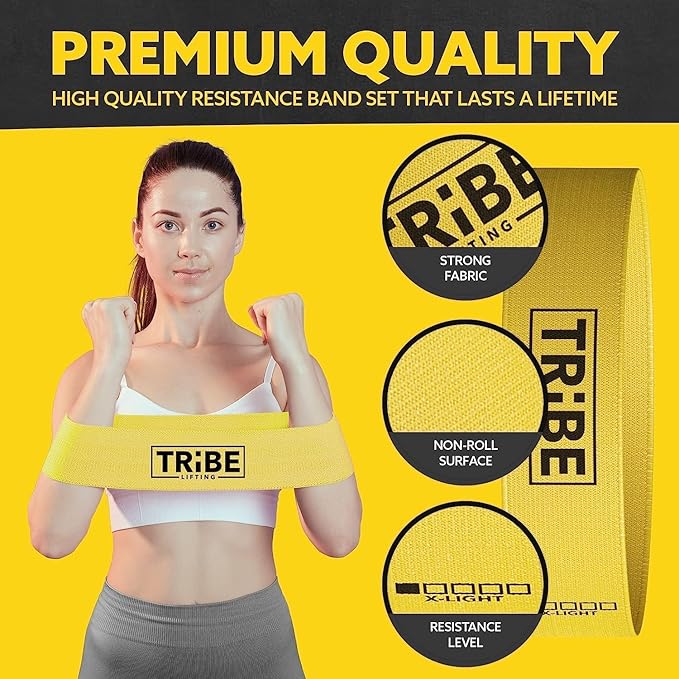 Fabric Resistance Bands for Working Out - Booty Bands for Women and Men - Exercise Bands Resistance
