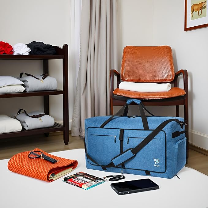 Bago Large Foldable Duffel Bags for Traveling Women & Men - 120L Packable Duffle Bag for Travel