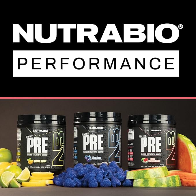 NutraBio STIM-Free PRE Workout for Men, New Formula | Laser Focus, Extreme Pumps | Performance