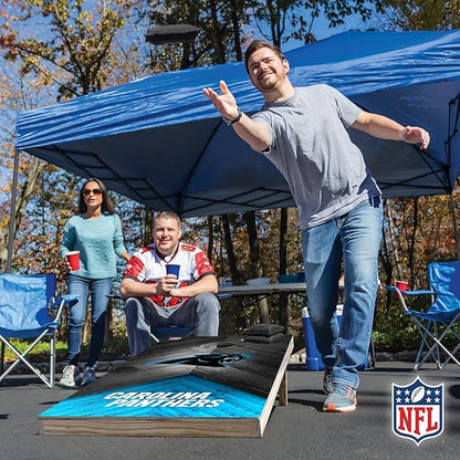 NFL Football 2' x 4' Regulation Size Solid Wood Cornhole Set with Direct Print HD Team Graphics
