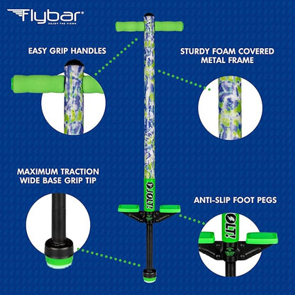 Flybar Pogo Stick for Kids, 40 to 80 Pounds, Perfect for Beginners, Easy Grip Foam Handles