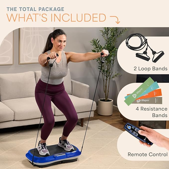 Lifepro Waver Vibration Plate Exercise Machine for Lymphatic Drainage, Muscle Activation, Full-Body