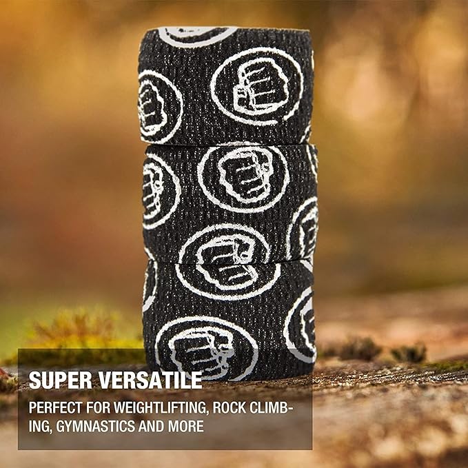 WOD Nation Flexible Hook-Grip Athletic Tape – Easy-Tear, Sweat-Proof Thumb & Finger Strips for