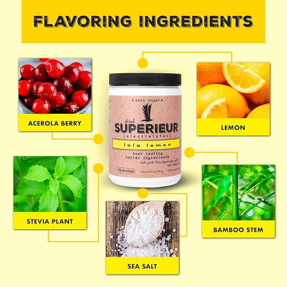 Superieur Electrolytes ??Plant Based Electrolyte Supplement w/Sea Minerals for Hydration & Recovery
