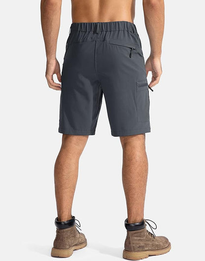 Pudolla Men's Hiking Cargo Shorts 9" Lightweight Outdoor Work Shorts for Men Travel Golf Camping
