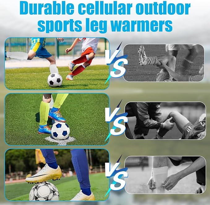 Soccer Shin Guards Shin Pads for Kids Youth Adult, Calf Compression Sleeve with Honeycomb Pads