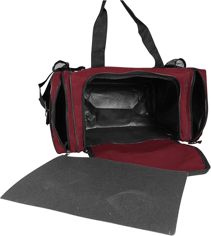 DALIX 17" Duffle Bag Dual Front Mesh Pockets (Black Gold Gray Dark Green Navy Blue Maroon Royal