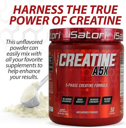 iSatori Creatine A5X with Creatine Monohydrate & Betaine Anhydrous for Muscle Growth, Strength