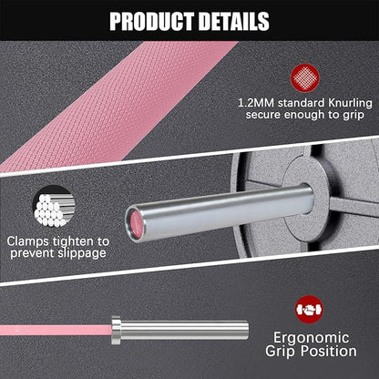 PROOFGOLD 6.6ft/7ft Olympic Barbell Bar 35Lb(15kg)/45LB(20kg) Barbell,Bench Press Bar for Squats