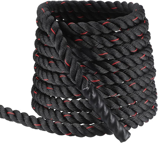 MECCANIXITY Battle Rope 40ft x 1.5 Inch Polyester Workout Rope Heavy Fitness Exercise Rope for
