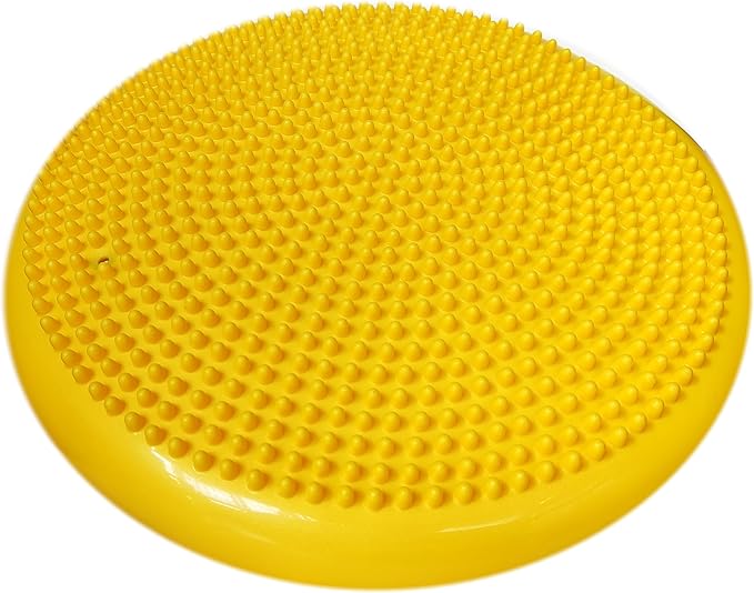 AppleRound Inflated Wobble Cushion with Hand Pump, Air Stability Board (Extra Thick), Core Balance