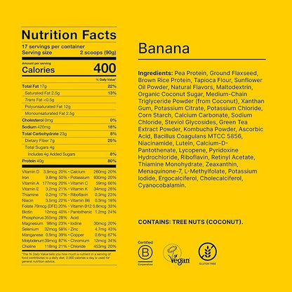 Huel Black Edition | Banana 40g Vegan Protein Powder | Nutritionally Complete Meal | 27 Vitamins