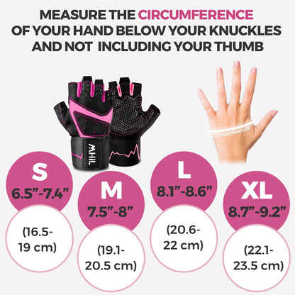 MhIL Workout Gloves for Women – Breathable Gym Gloves for Women with Palm Protection and Enhanced